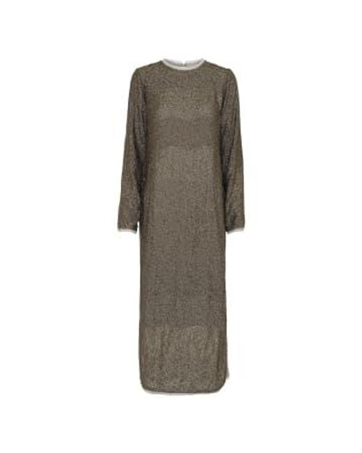 Rabens Saloner Gray Eri Sequinned Long Dress Small