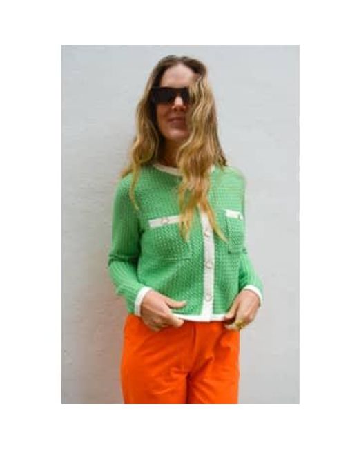 Gilet tricoté Suncoo en coloris Green
