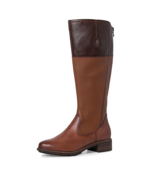 Staat Regan milieu Tamaris Long Riding Boots in Brown | Lyst