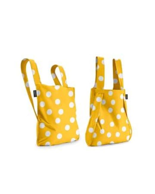 NOTABAG Yellow Shopper Backpack – Golden Dots