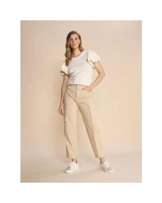 Mos Mosh Natural Mmadeline Rosita Cargo Pant Cement