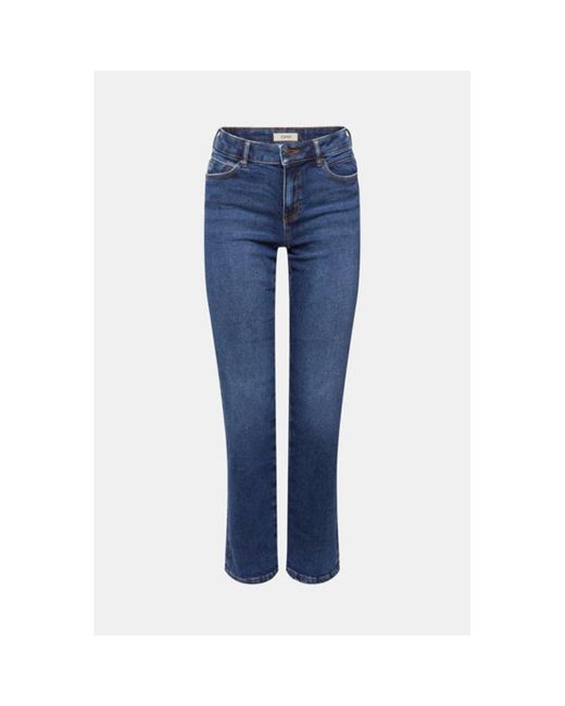 Esprit High Rise Straight Jeans in Blue | Lyst