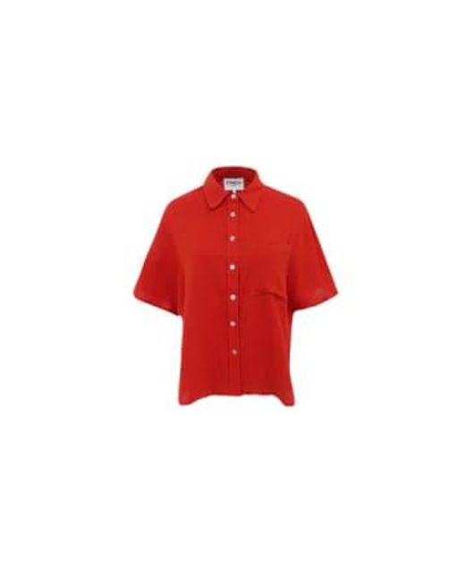FRNCH Red Elanore Blouse