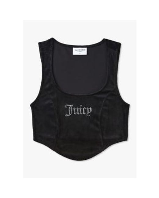 Top corset camina diamonte en noir Juicy Couture en coloris Black