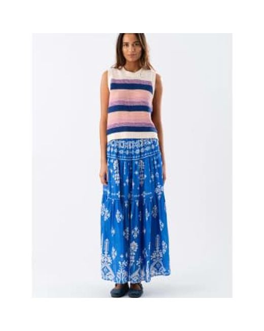 Lolly's Laundry Blue Sunset Maxi Skirt Cotton