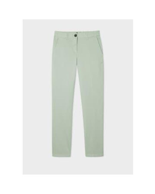 Paul Smith Green Mint Cotton Brushed Slim Fit Chinos 40it