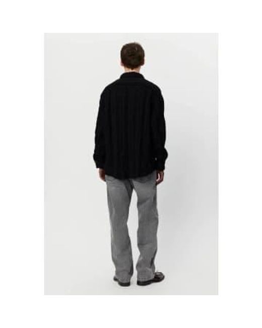 mfpen Black Crinkle Shirt Check Xs for men