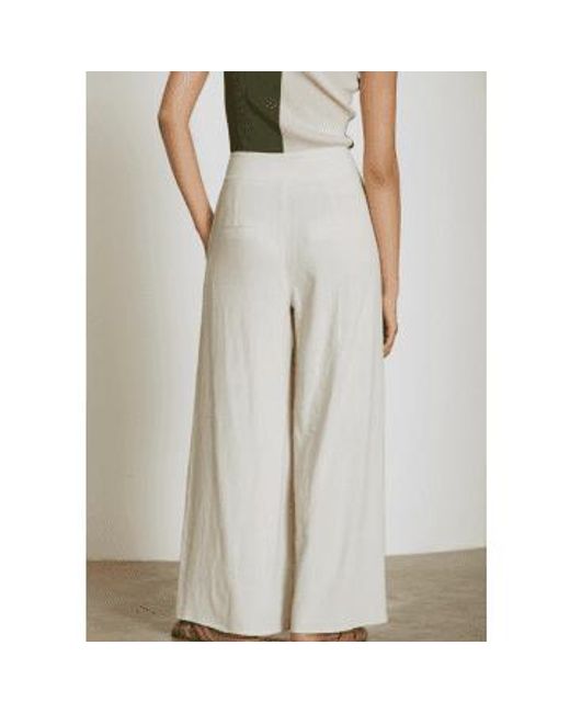 SKATÏE White Washed Linen Palazzo Trousers S