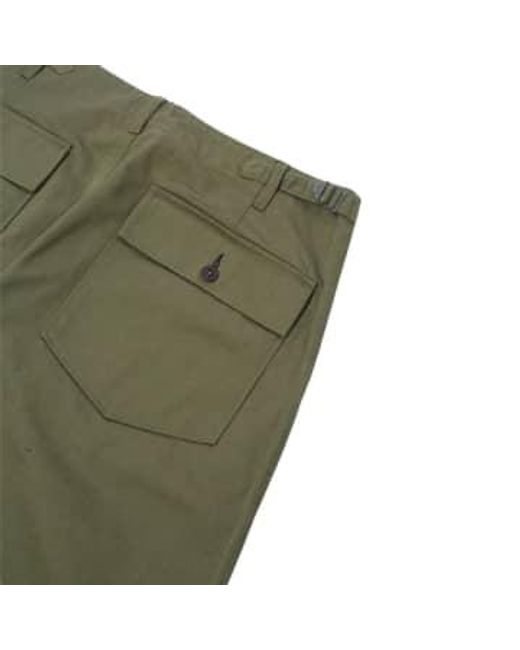 Universal Works Green Fatigue Pant Twill Light 00132 for men