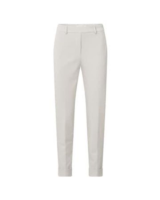 Jersey Tailored Trousers With Elastic Waistband Or Wind Chime di Yaya in Gray