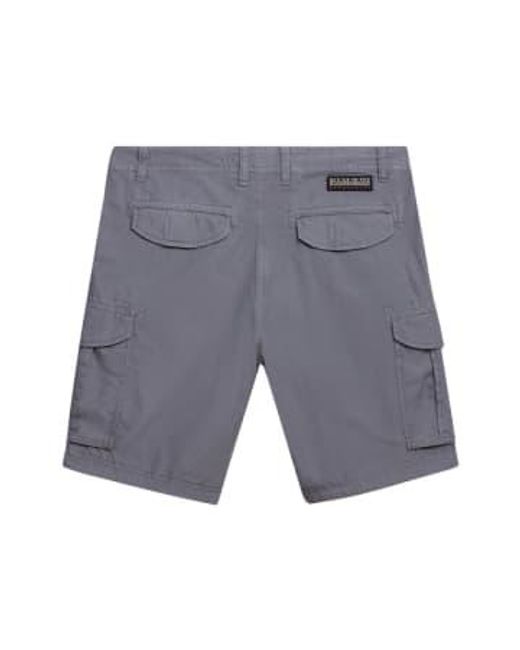 Napapijri Gray Noto Cargo Shorts 2.0 Granite 30 for men