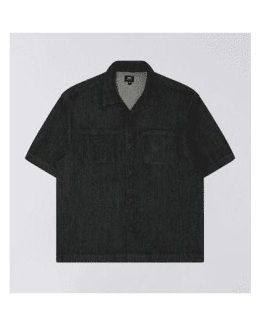 Edwin Black Arnaz Shirt Ss Denim M for men