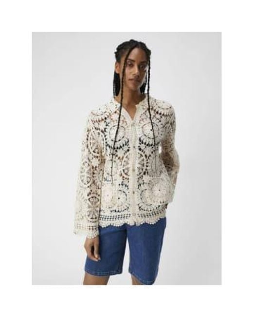 Object Natural Petra Crochet Shirt