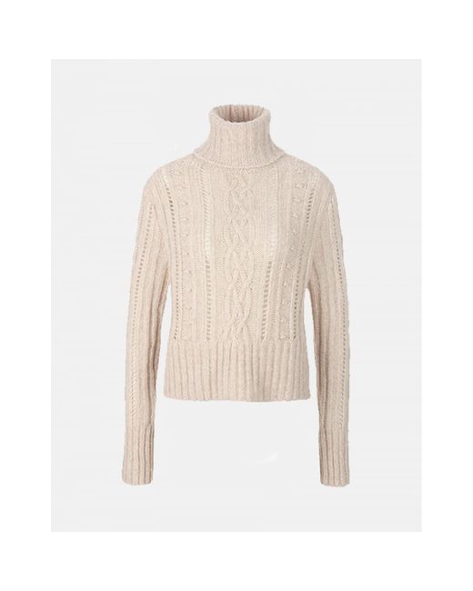 White cropped roll neck cheap jumper