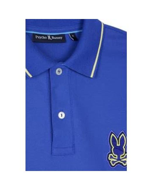 Psycho Bunny Blue Lenox Pique Polo Shirt for men