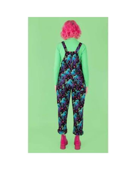 Run and Fly Green Tintenfisch Love Twill Dungarees