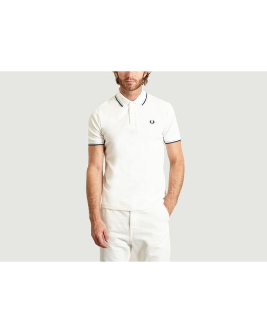 Fred Perry Denim M12 Polo in White for Men | Lyst