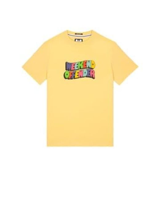 Weekend Offender Yellow Hallelujah Graphic T Shirt for men