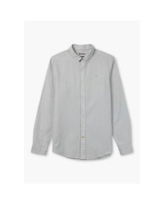 Mens Striped Oxtown Tailored Shirt In Pale Sage di Barbour in Gray da Uomo