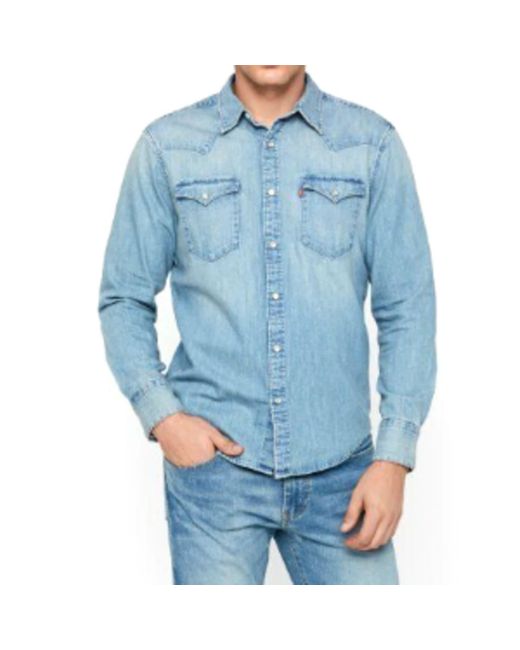 Levi's Denim Shirt Barstow Western St Jeans in Blue for Men - Lyst