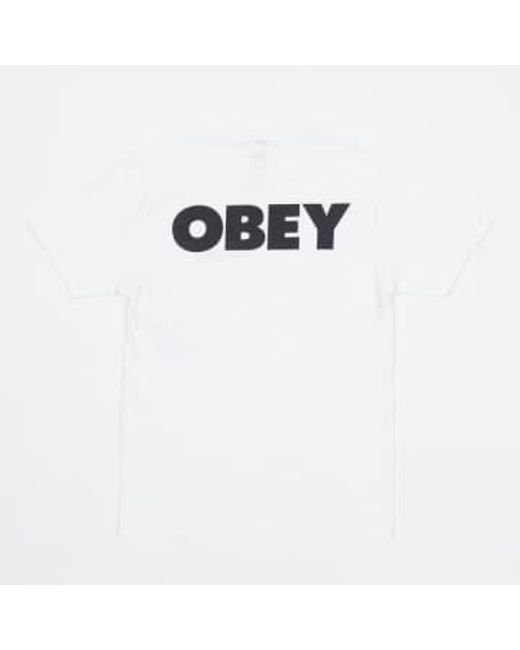 Obey White Bold 2 Classic T-shirt for men