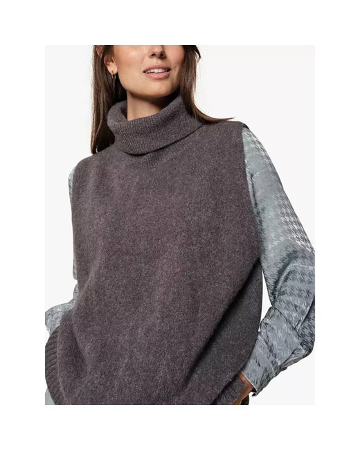 Mos Mosh Zahra Roll-neck Knit in Gray | Lyst
