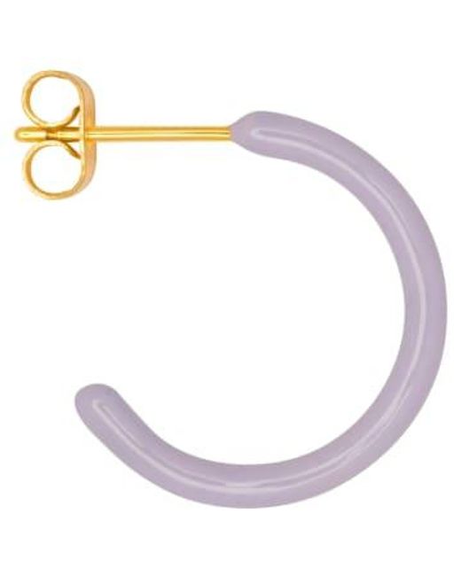 Boucles d'oreilles moyennes couleur / violet Lulu en coloris White