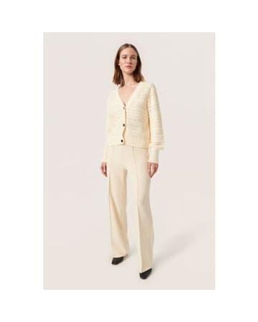 Soaked In Luxury Natural Rava Rinna Cardigan Pearled Ivory X-small