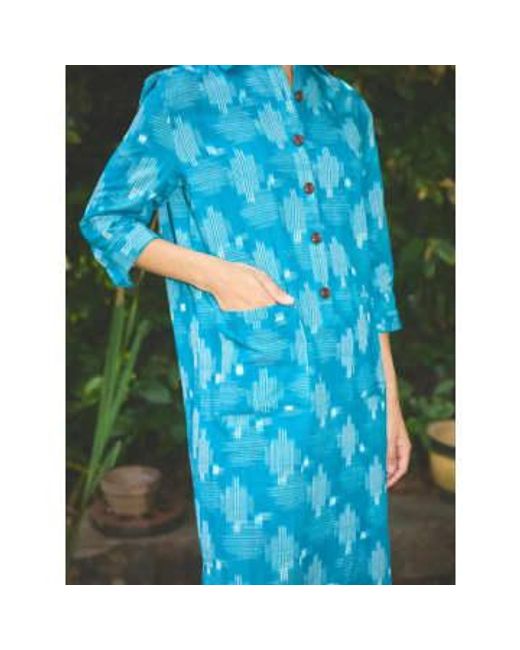 Robe à plusieurs niveaux ikat Lowie en coloris Blue