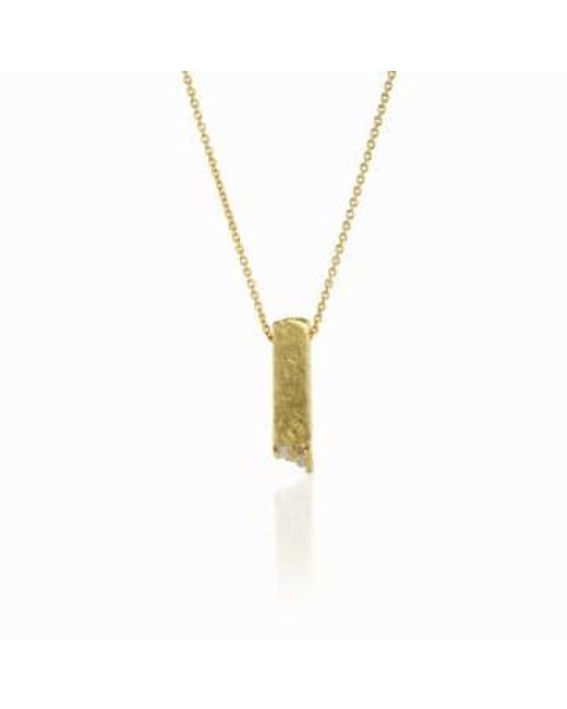 injewels Metallic Pendant Necklace Ara 14k Gold Plated Gold Plated