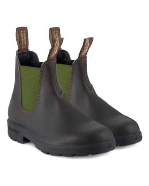 Blundstone Brown And Olive S 519 Leather Boots 4uk