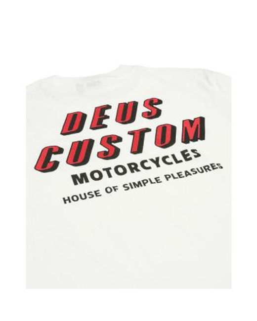 Deus Ex Machina White Shimmy Tee Vintage M for men