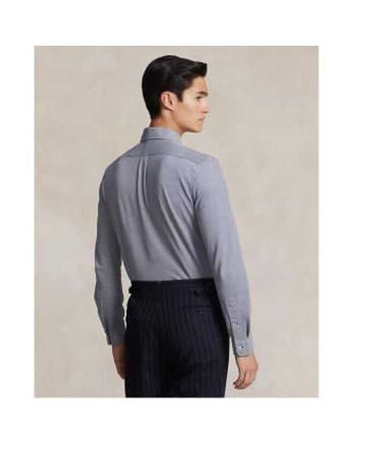 Ls Oxford Knit Shirt di Ralph Lauren in Blue da Uomo