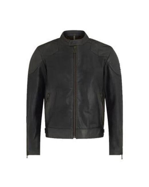 Belstaff Black Legacy Outlaw Jacket Hand Waxed Leather Antique for men