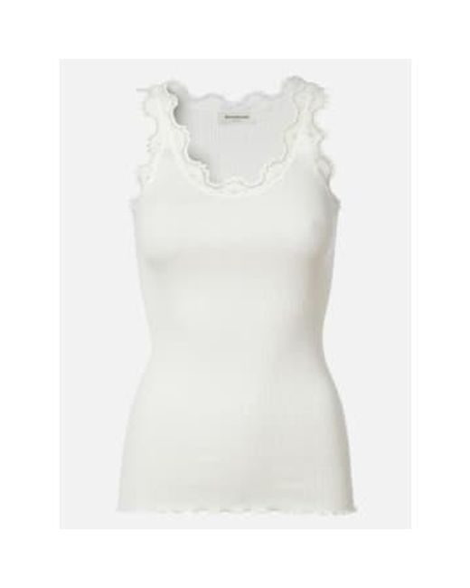 Rosemunde White Silk Top With Lace L
