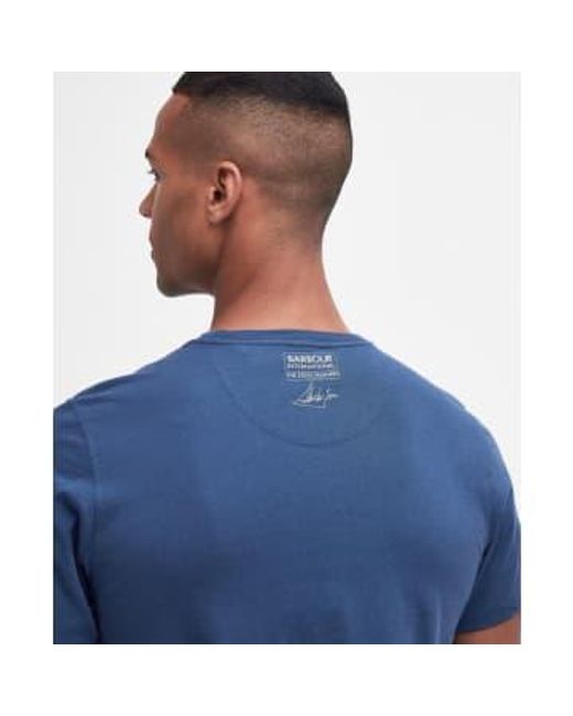 Barbour Blue Strike T-shirt Washed Cobalt S for men