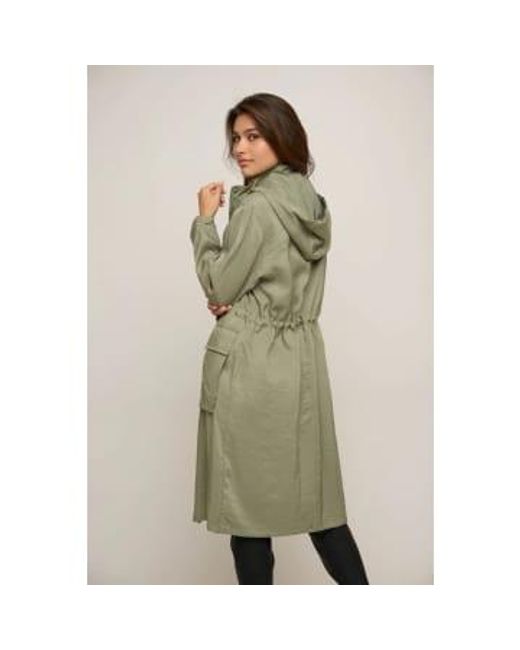 Rino & Pelle Green Bora Long Hooded Coat