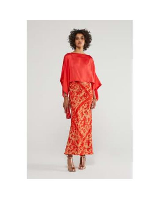 Ottod'Ame Red Oriental Skirt