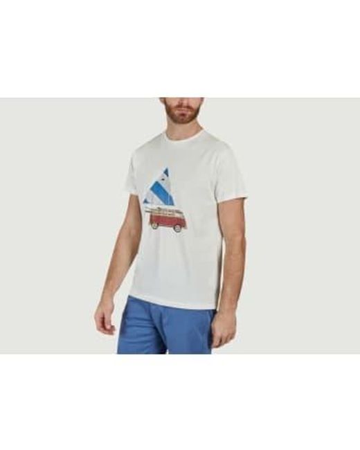 Bask In The Sun Blue Sailing Van T-shirt S for men