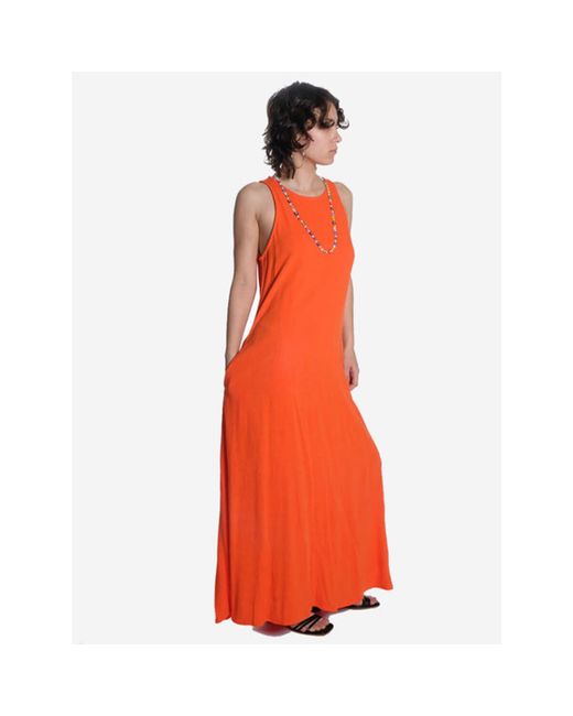 Numph Orange Nusassie Dress