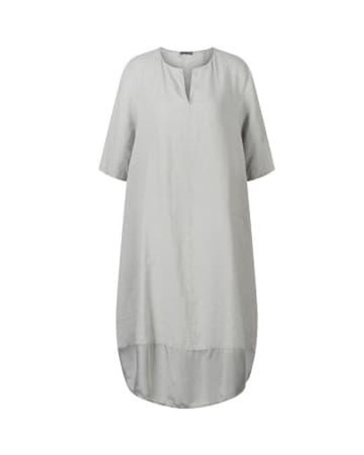 New Arrivals Gray Oska Linen Dress With Satin Hem