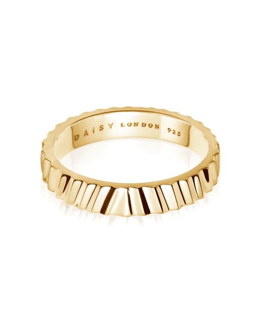 Daisy London X Estée Lalonde Chunky Stacking Ring in Metallic Lyst