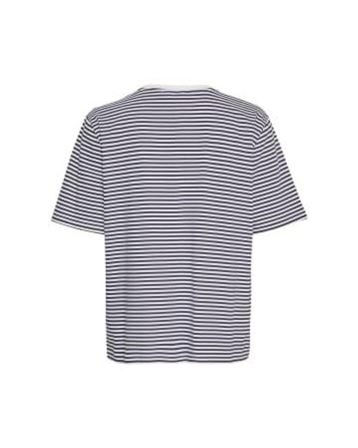 T-shirt hadrea stripe hadrea marine et blanc Moss Copenhagen en coloris Blue