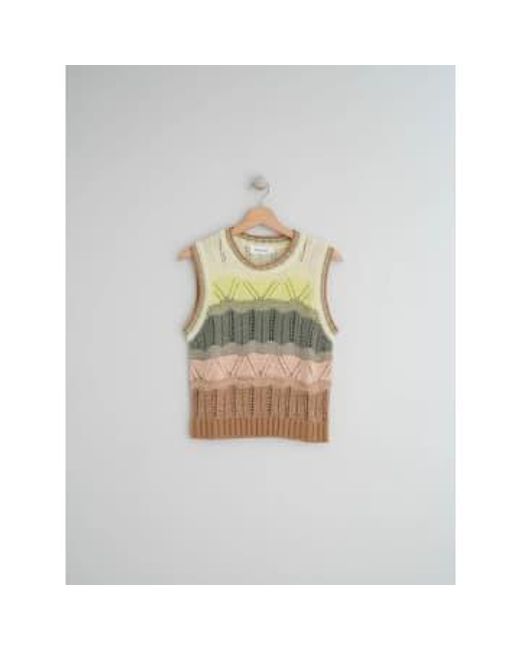 Indi & Cold Multicolor Gb448 Knitted S/less Top