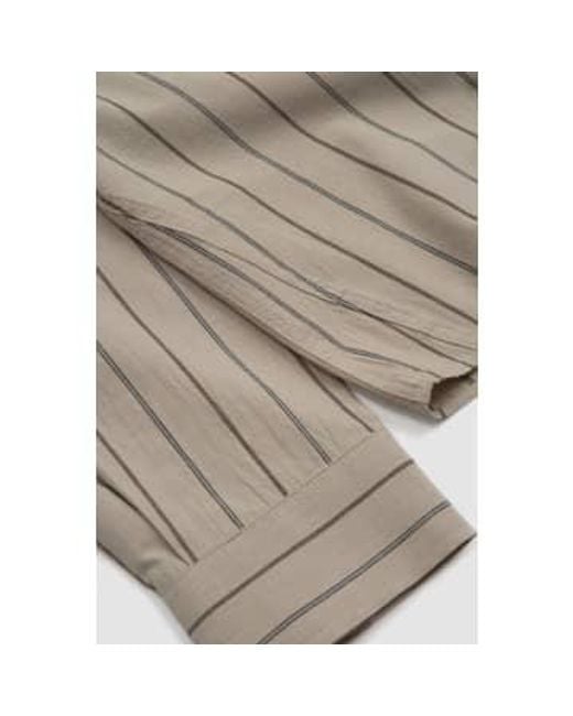 Overall Shirt Wide Stripe Cotton Linen Stone di Margaret Howell in Brown da Uomo