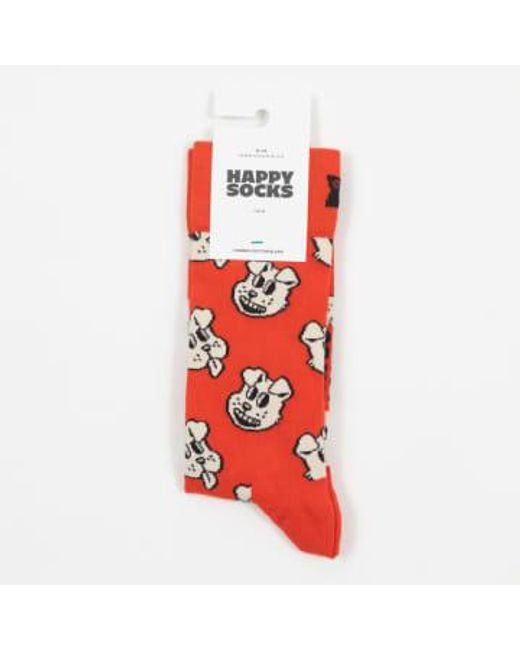 Chaussettes doggo en Happy Socks en coloris Red