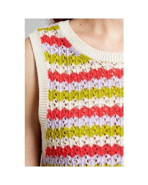 Dedicated Multicolor Multi Oskarshamn Crochet Stripe Top / Xs