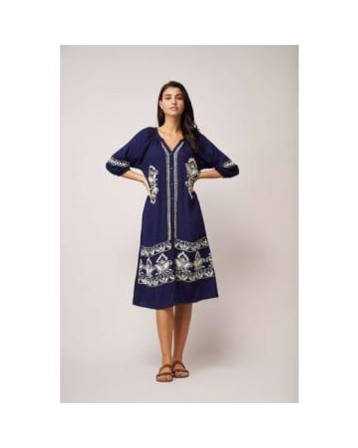 Dream Blue S Embroidered Dress