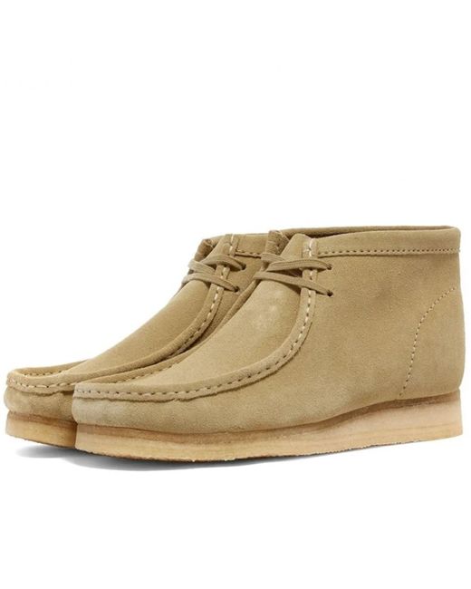 Clarks Wallabee Boot Maple Suede in Natural for Men | Lyst