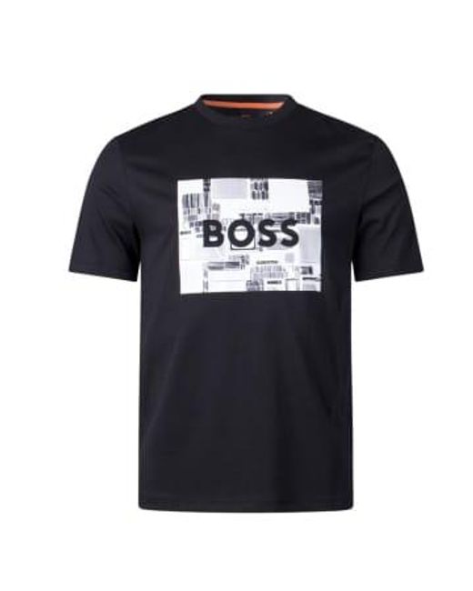 Graphic Logo T Shirt di Boss in Black da Uomo